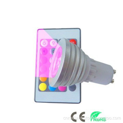 led rgb spotlight, GU10/MR16/E27 , decorate,remote,CE,ROHS
